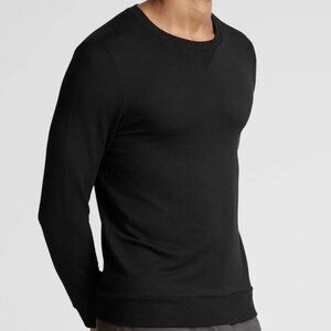 Beyond Yoga Always Beyond Men's Crew Pullover Crewneck in Black/ Relaxed Fit
